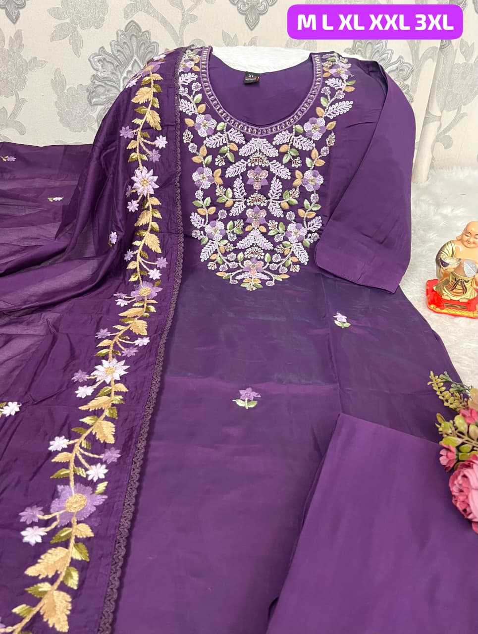 Ynf Premium Roman Silk KESH594 Tanaya Kurti Wholesale Embroidered Kurtis Silk Kurtis Kurti With Pants Manufacturer- Kapda Export