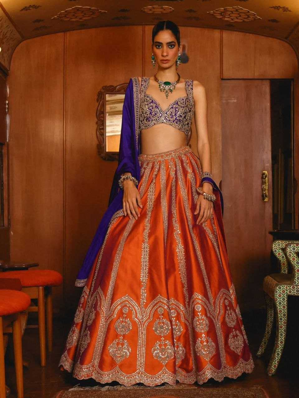 Ynf Premium Silk KESH508 1120 Lehengas Wholesale Designer Lehenga Embroidered Lehenga Sequins Lehenga Manufacturer- Kapda Export
