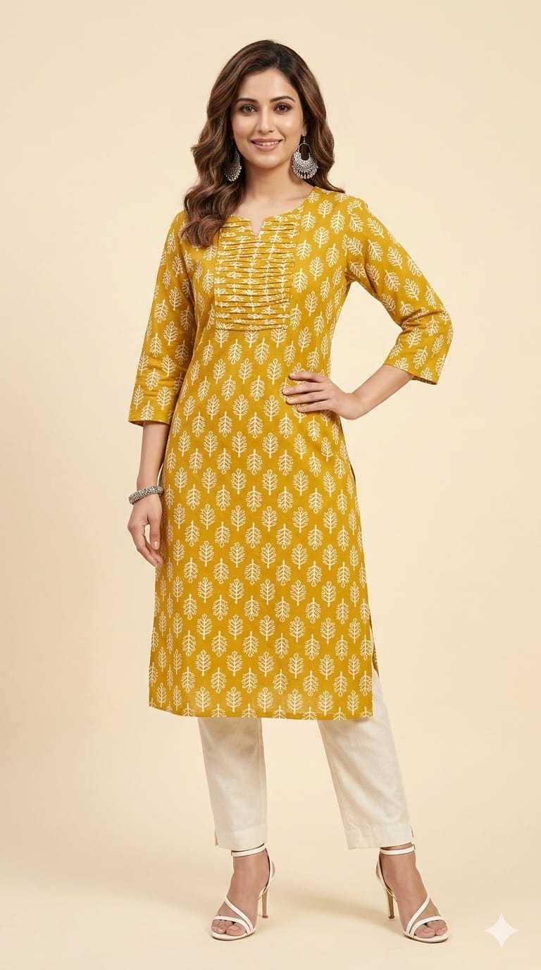 Ynf Pure Cotton KESH585 186 Kurti Festive Collections Wholesale Printed Kurtis Cotton Kurtis Round Neck Kurtis Manufacturer- Kapda Export