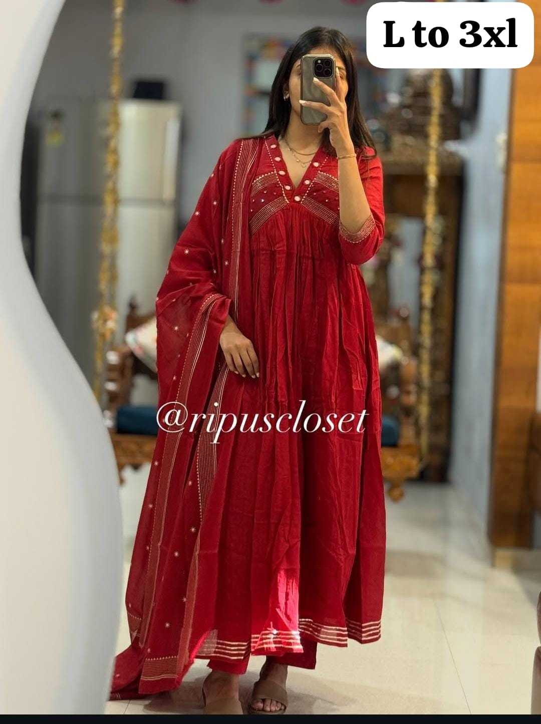 Ynf Pure Cotton KESH623 128 Suits & Dresses Festive Collections Wholesale Cotton Suits Anarkali Suits Handwork Suits Manufacturer- Kapda Export