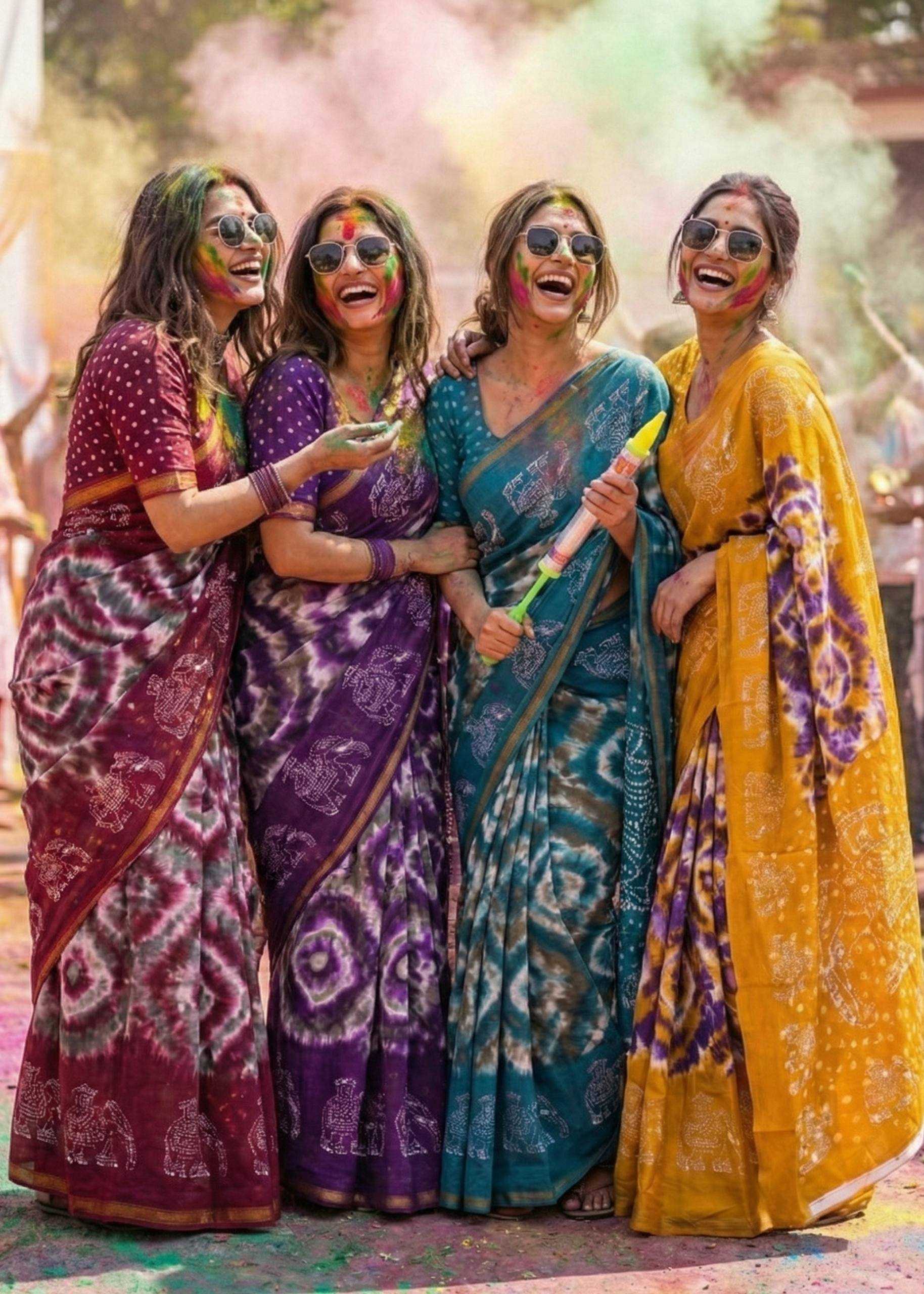 Ynf Pure Maslin Silk RIN229 Maslin Sarees Festive Collections Wholesale Printed Sarees Zari Border Sarees Holi Collections Manufacturer- Kapda Export