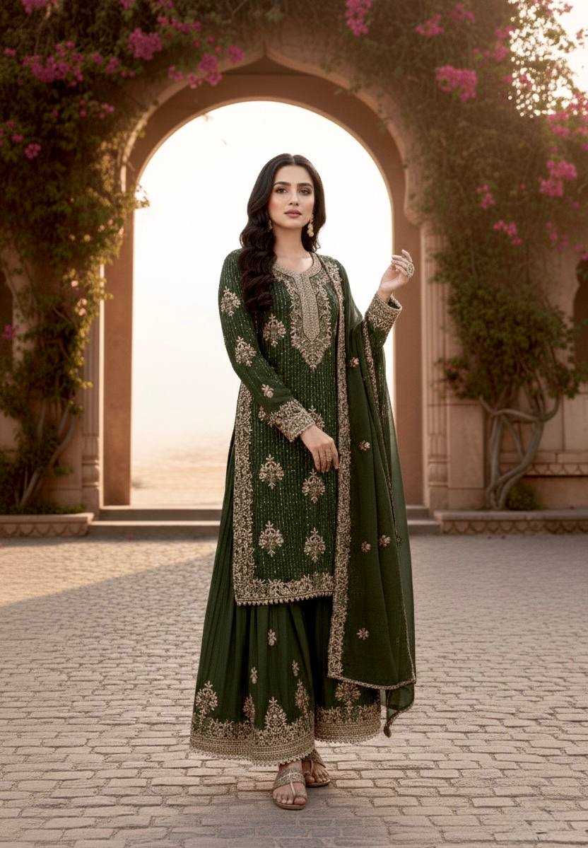 Ynf Pure Silk KESH141 219 Suits & Dresses Wholesale Embroidery Suits Palazzo Suit Designer Suits Manufacturer- Kapda Export