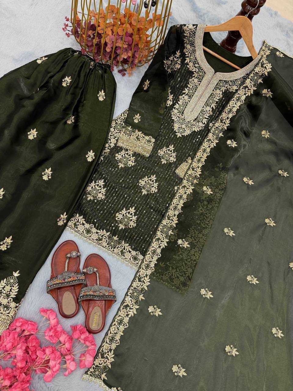 Ynf Pure Silk KESH141 219 Suits & Dresses Wholesale Embroidery Suits Palazzo Suit Designer Suits Manufacturer- Kapda Export