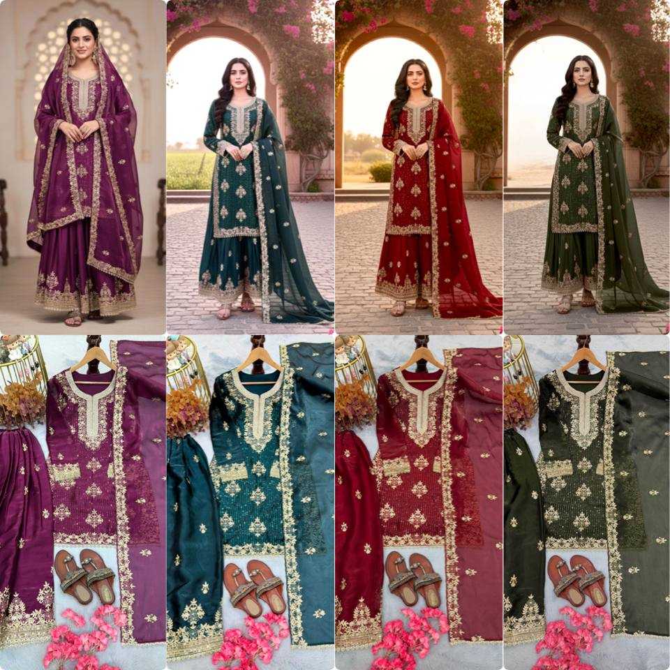 Ynf Pure Silk KESH141 219 Suits & Dresses Wholesale Embroidery Suits Palazzo Suit Designer Suits Manufacturer- Kapda Export