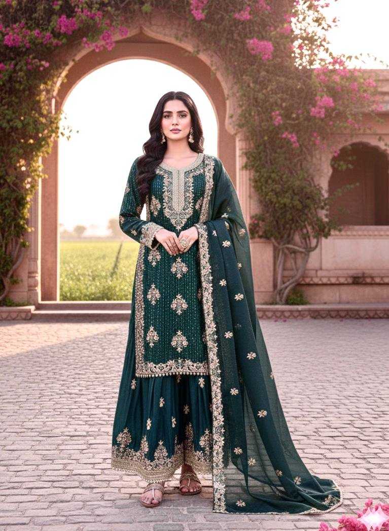 Ynf Pure Silk KESH141 219 Suits & Dresses Wholesale Embroidery Suits Palazzo Suit Designer Suits Manufacturer- Kapda Export