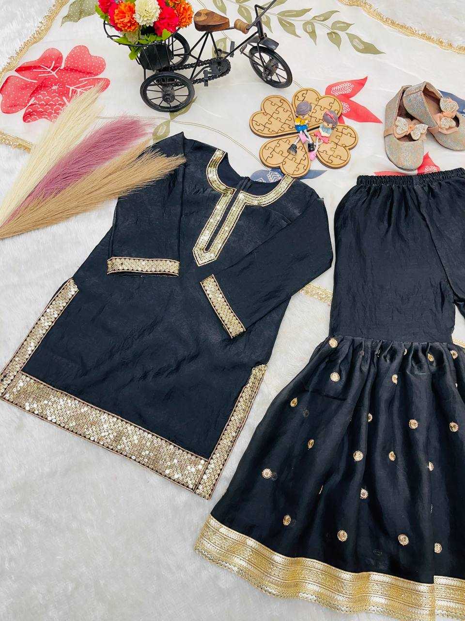 Ynf Pure Silk KESH415 243 Kids Wear Wholesale Kids Sharara Kids Designer Frock Kids Party Wear Ethnic Manufacturer- Kapda Export
