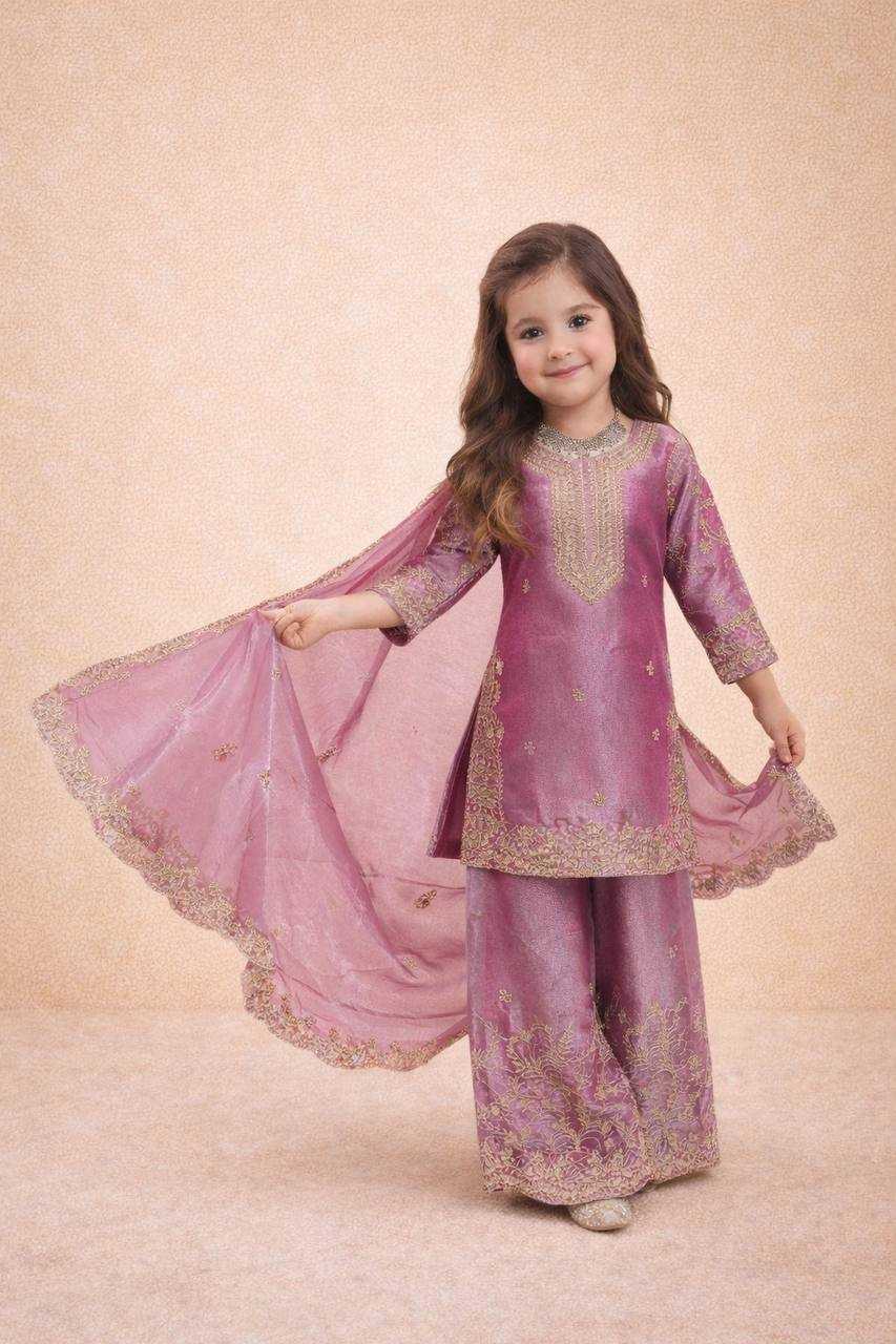 Ynf Pure Silk KESH415 244 Kids Wear Wholesale Kids Sharara Kids Designer Frock Kids Party Wear Ethnic Manufacturer- Kapda Export