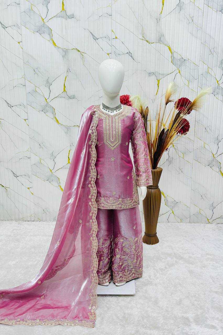 Ynf Pure Silk KESH415 244 Kids Wear Wholesale Kids Sharara Kids Designer Frock Kids Party Wear Ethnic Manufacturer- Kapda Export