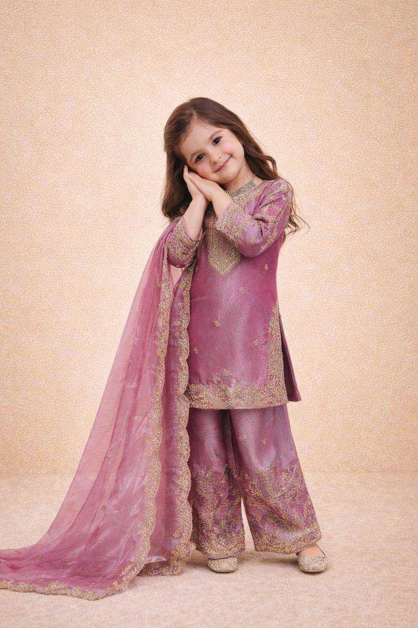 Ynf Pure Silk KESH415 244 Kids Wear Wholesale Kids Sharara Kids Designer Frock Kids Party Wear Ethnic Manufacturer- Kapda Export