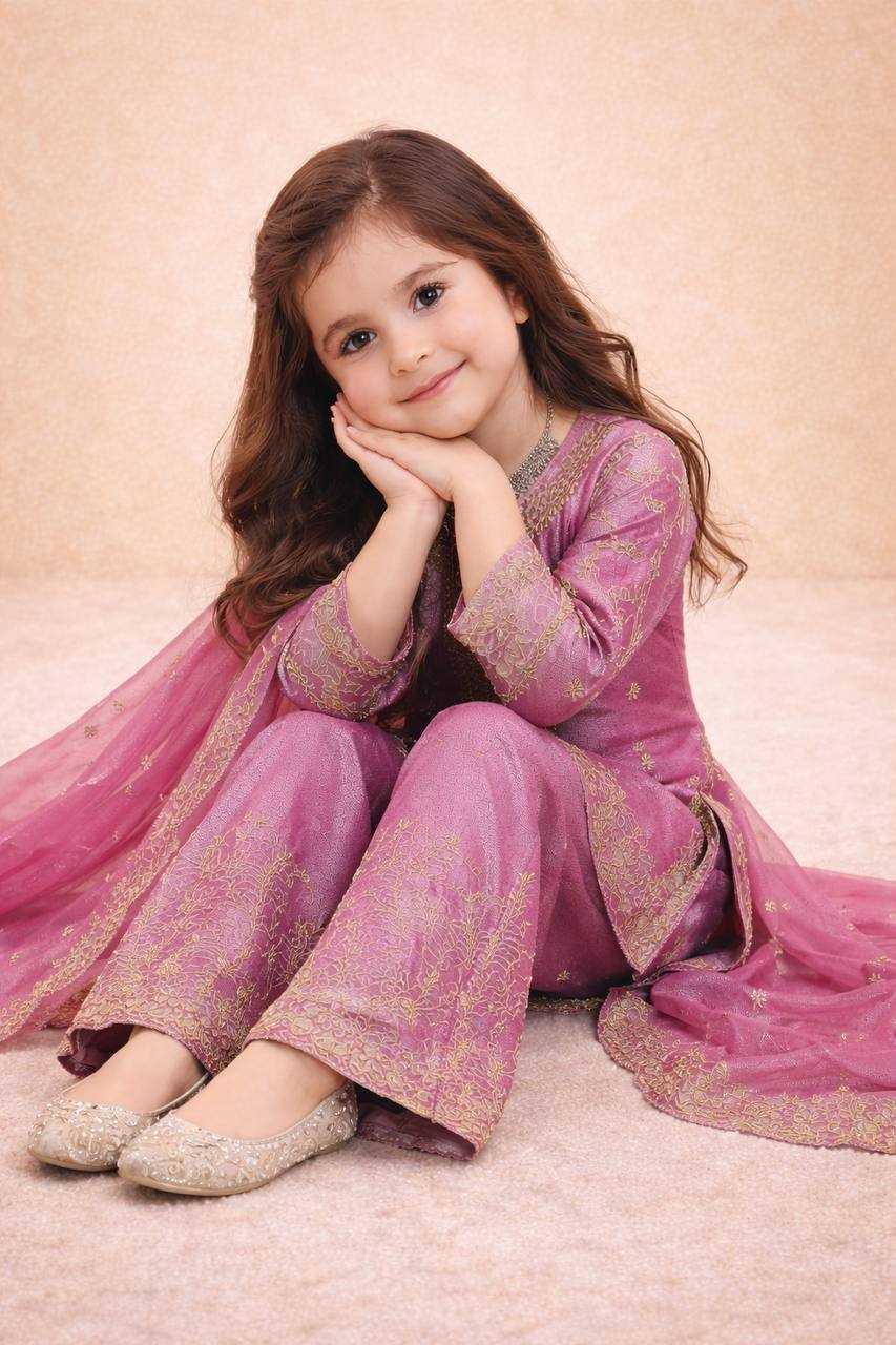Ynf Pure Silk KESH415 244 Kids Wear Wholesale Kids Sharara Kids Designer Frock Kids Party Wear Ethnic Manufacturer- Kapda Export