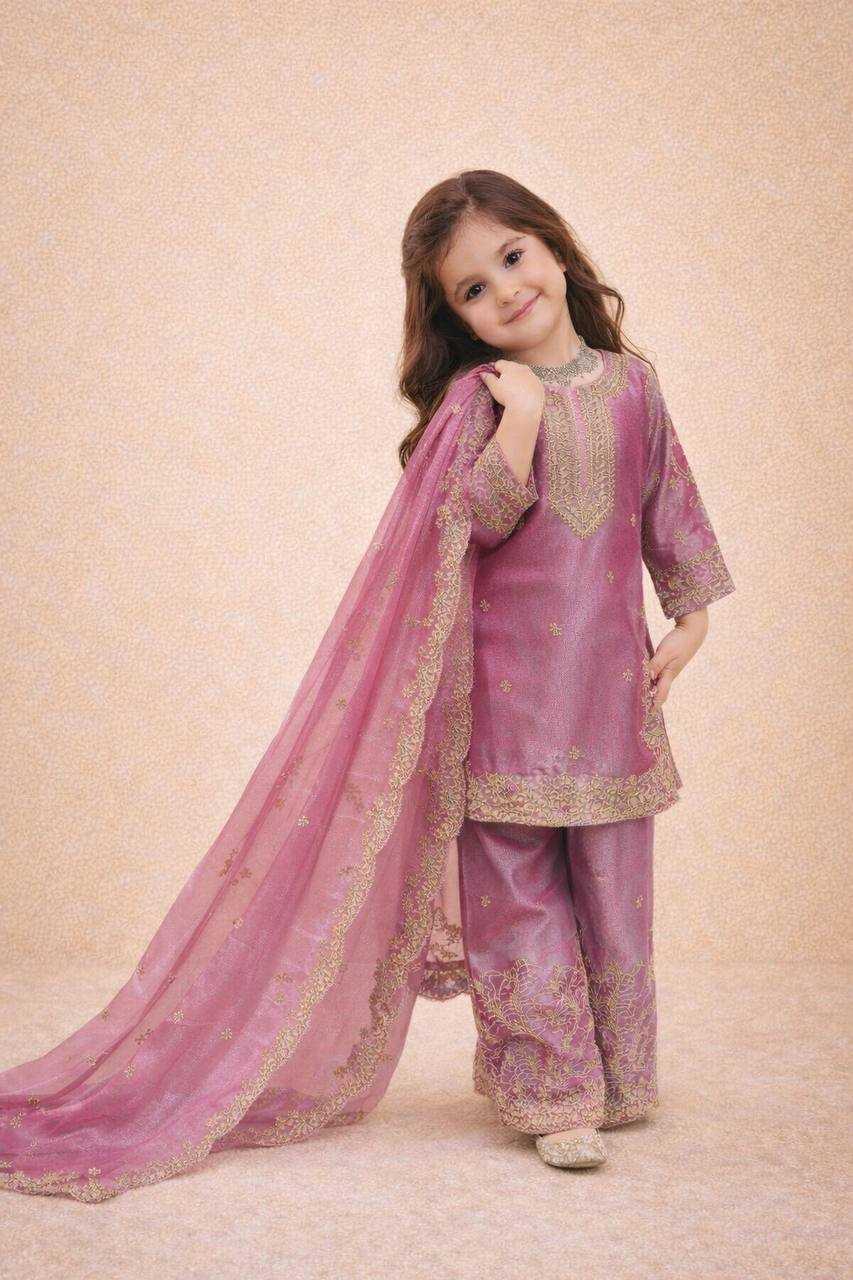 Ynf Pure Silk KESH415 244 Kids Wear Wholesale Kids Sharara Kids Designer Frock Kids Party Wear Ethnic Manufacturer- Kapda Export