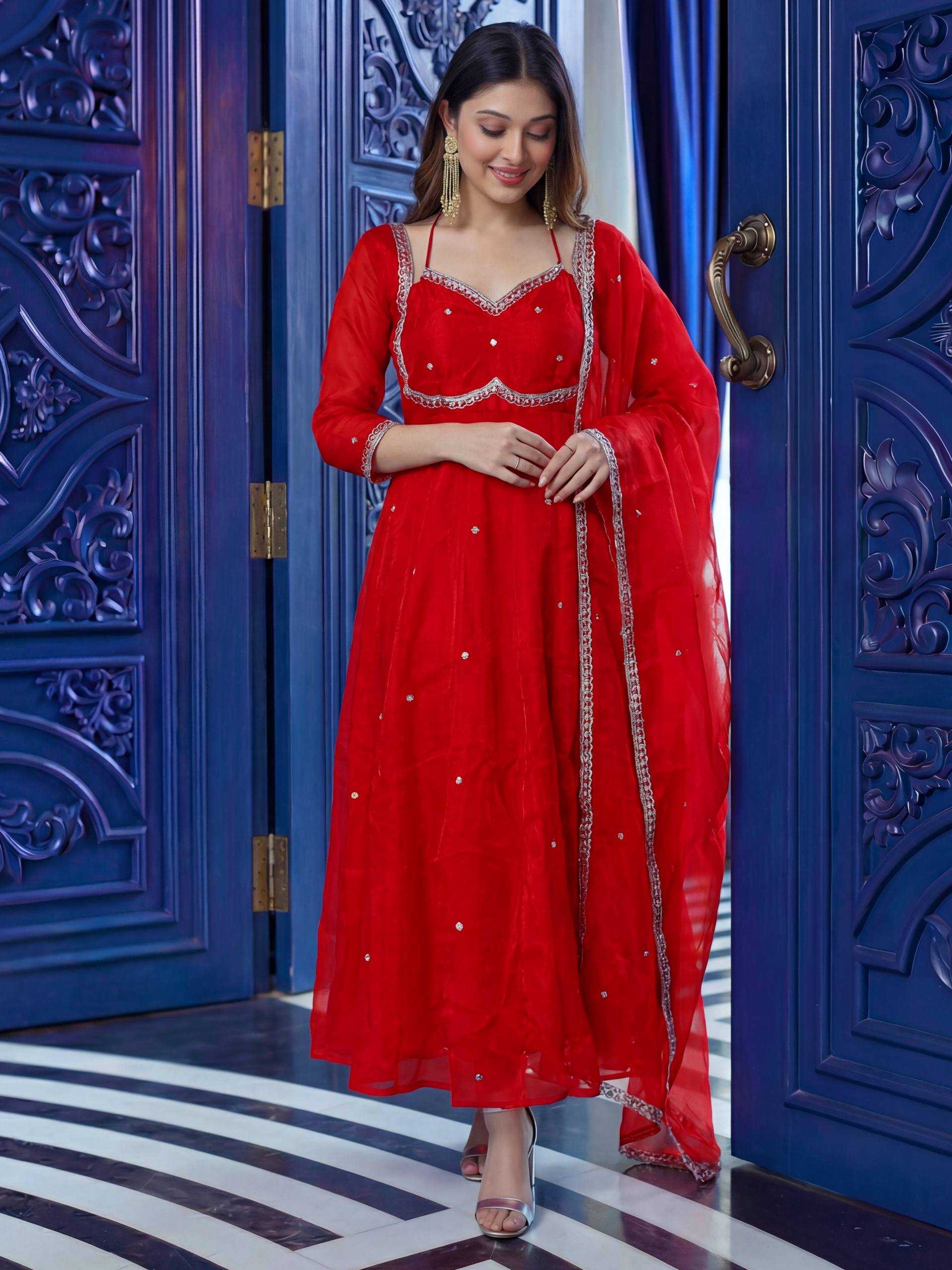 Ynf Pure Silk KESH533 5153 Gowns Wholesale Embroidery Gowns Designer Gowns Sequin Gowns Manufacturer- Kapda Export