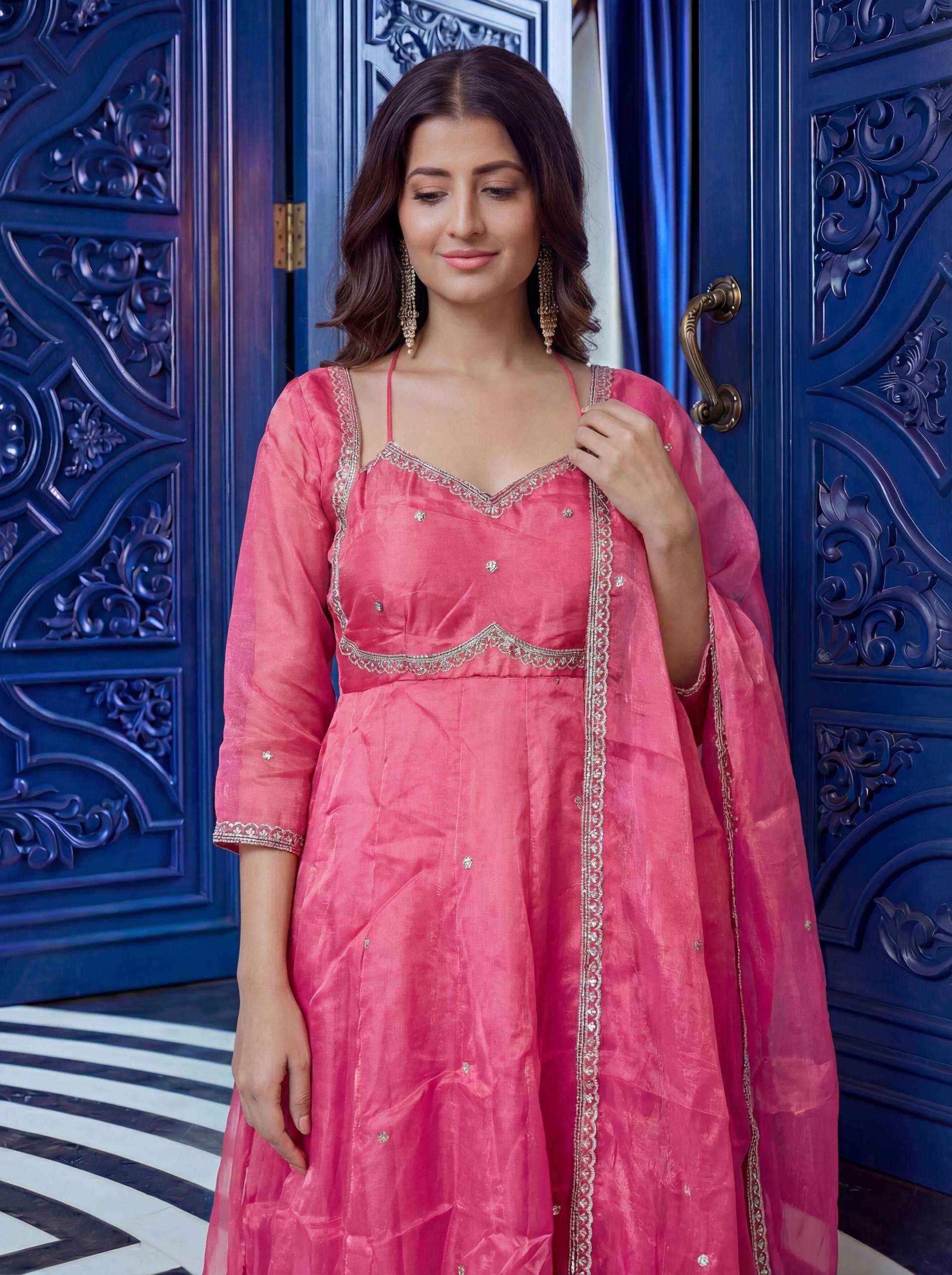 Ynf Pure Silk KESH533 5153 Gowns Wholesale Embroidery Gowns Designer Gowns Sequin Gowns Manufacturer- Kapda Export