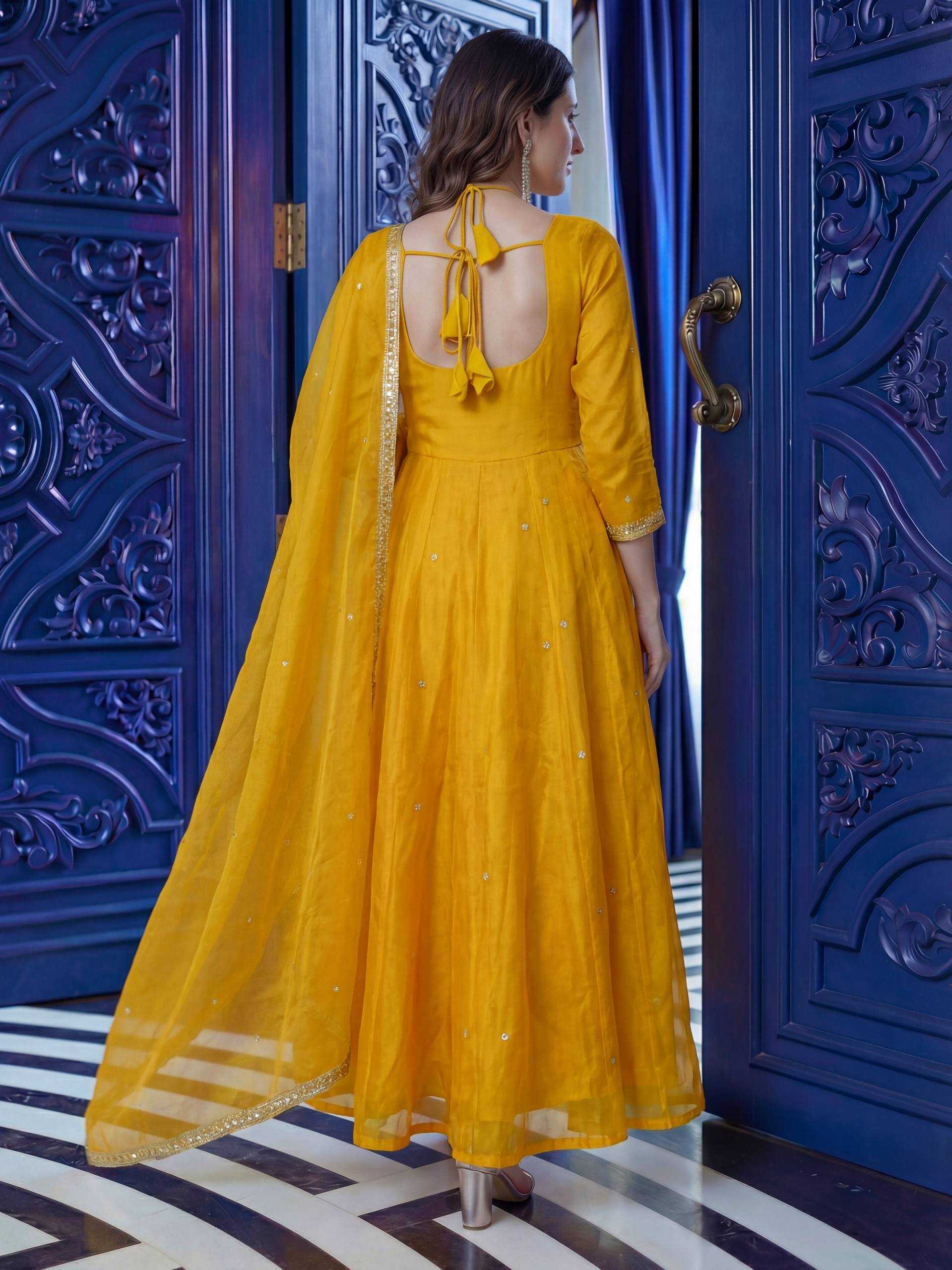 Ynf Pure Silk KESH533 5153 Gowns Wholesale Embroidery Gowns Designer Gowns Sequin Gowns Manufacturer- Kapda Export