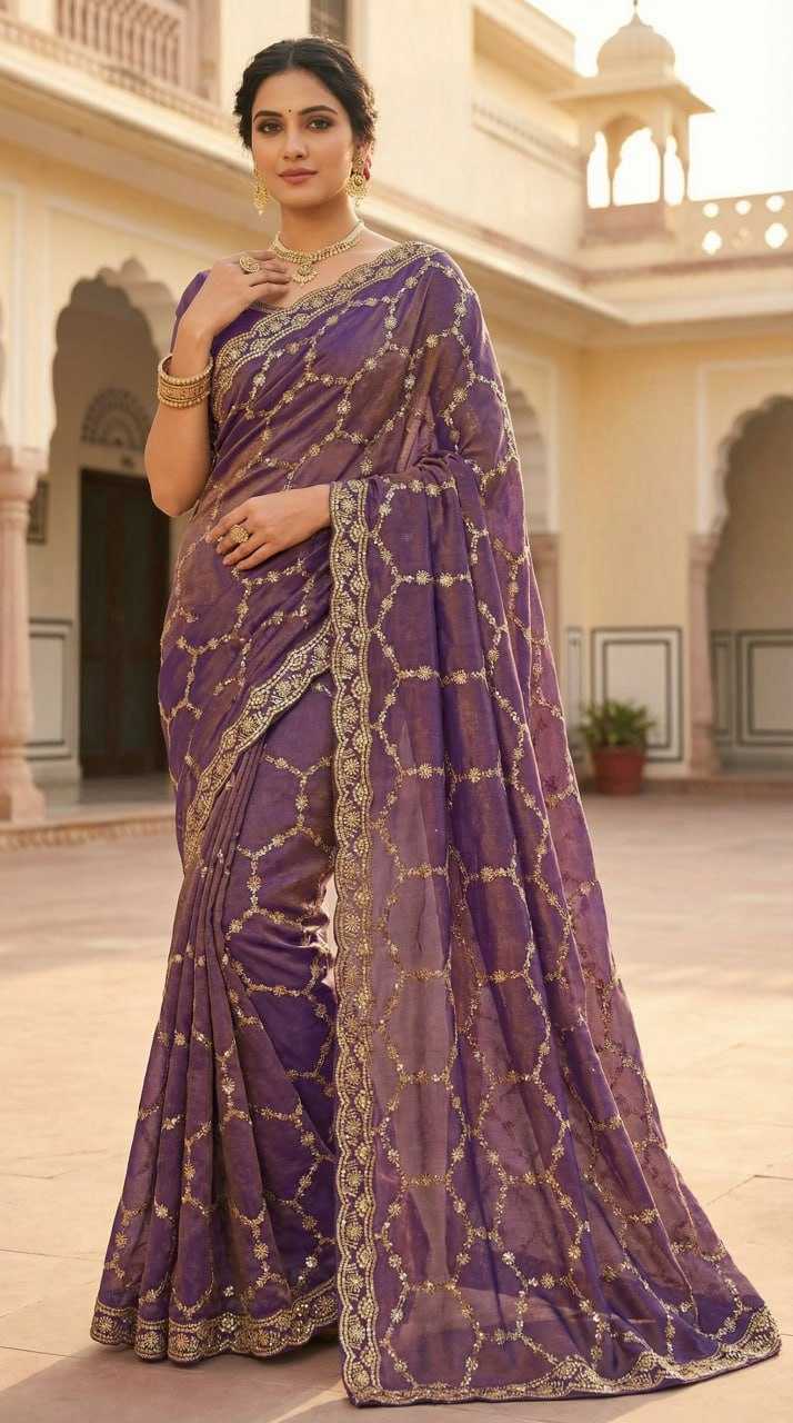 Ynf Pure Silk KESH651 Nexa Sarees Wholesale Sequence Sarees Embroidered Sarees Cutwork Saree Manufacturer- Kapda Export