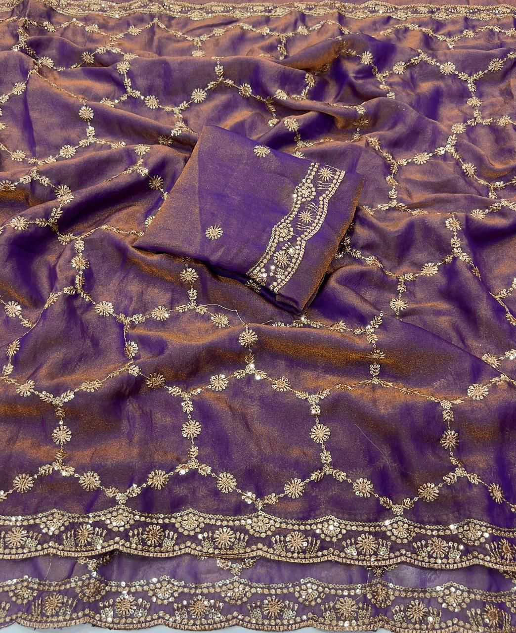 Ynf Pure Silk KESH651 Nexa Sarees Wholesale Sequence Sarees Embroidered Sarees Cutwork Saree Manufacturer- Kapda Export