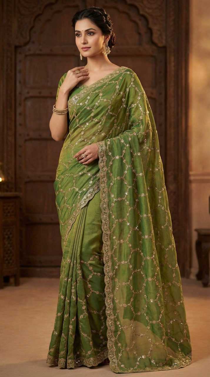 Ynf Pure Silk KESH651 Nexa Sarees Wholesale Sequence Sarees Embroidered Sarees Cutwork Saree Manufacturer- Kapda Export