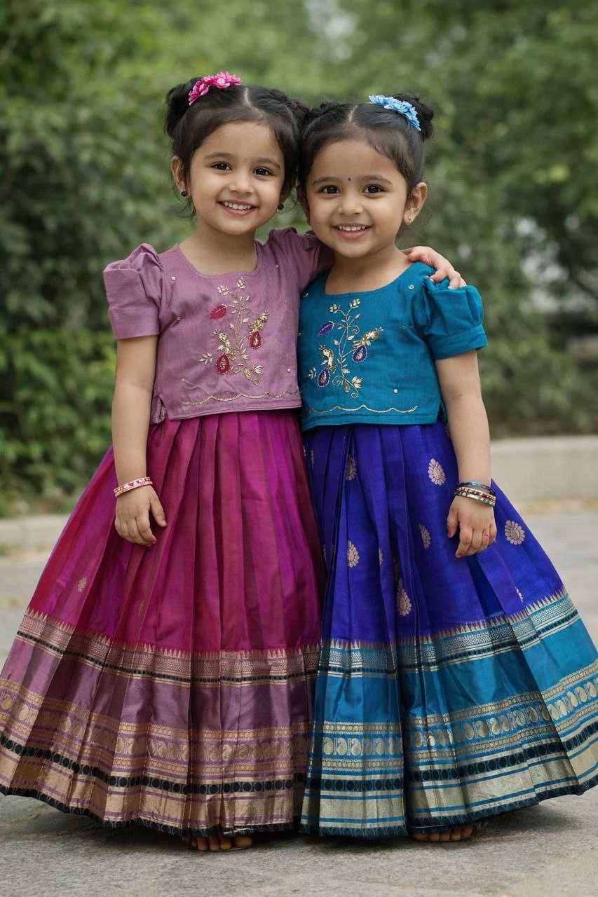 Ynf Pure Silk RIN161 PIC Kids Wear Wholesale Kids Lehenga Kids Designer Frock Kids Navratri Outfits Manufacturer- Kapda Export