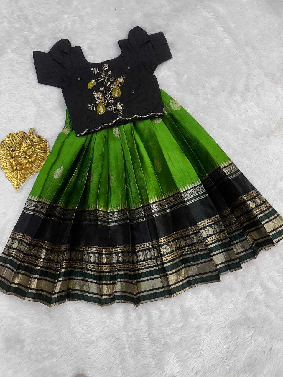 Ynf Pure Silk RIN161 PIC Kids Wear Wholesale Kids Lehenga Kids Designer Frock Kids Navratri Outfits Manufacturer- Kapda Export