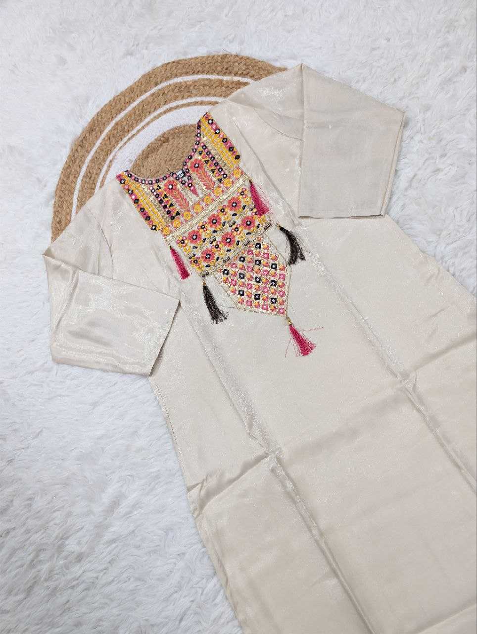 Ynf Pure Viscos KESH529 REEVA Kurti Wholesale Party Wear Kurtis Designer Kurtis Embroidered Kurtis Manufacturer- Kapda Export