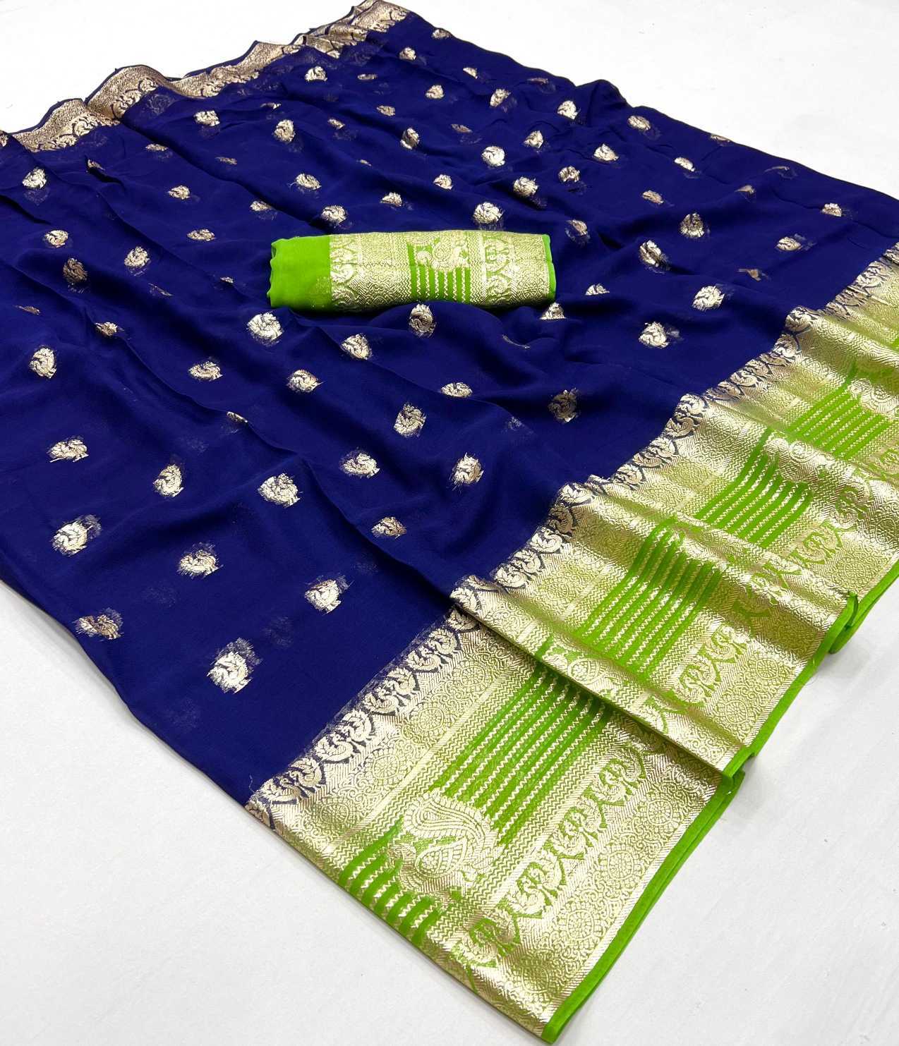 Ynf Pure Viscos KESH635 Aakriti Sarees Wholesale Georgette Sarees Zari Border Sarees Viscose Saree Manufacturer- Kapda Export