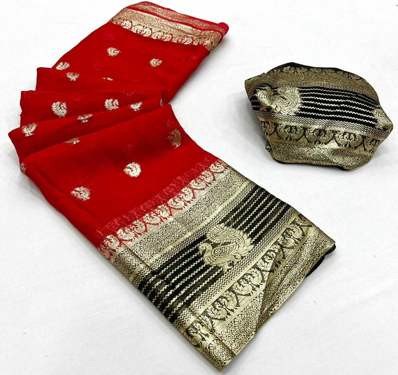 Ynf Pure Viscos KESH635 Aakriti Sarees Wholesale Georgette Sarees Zari Border Sarees Viscose Saree Manufacturer- Kapda Export