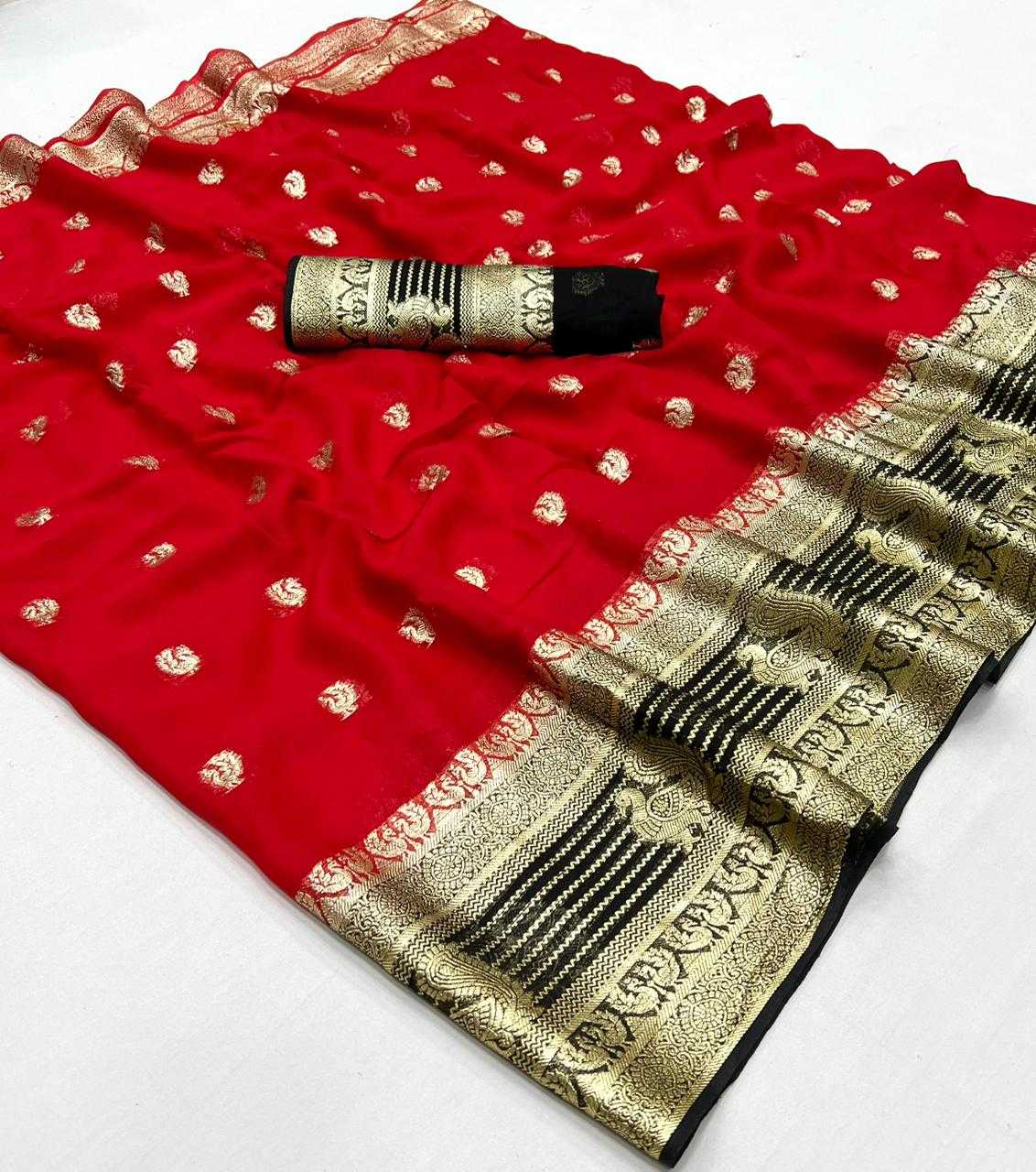 Ynf Pure Viscos KESH635 Aakriti Sarees Wholesale Georgette Sarees Zari Border Sarees Viscose Saree Manufacturer- Kapda Export