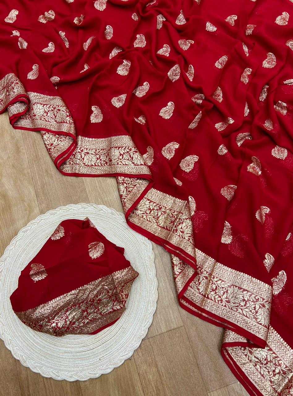 Ynf Pure Viscos KESH635 Aamani Sarees Wholesale Georgette Sarees Zari Border Sarees Viscose Saree Manufacturer- Kapda Export