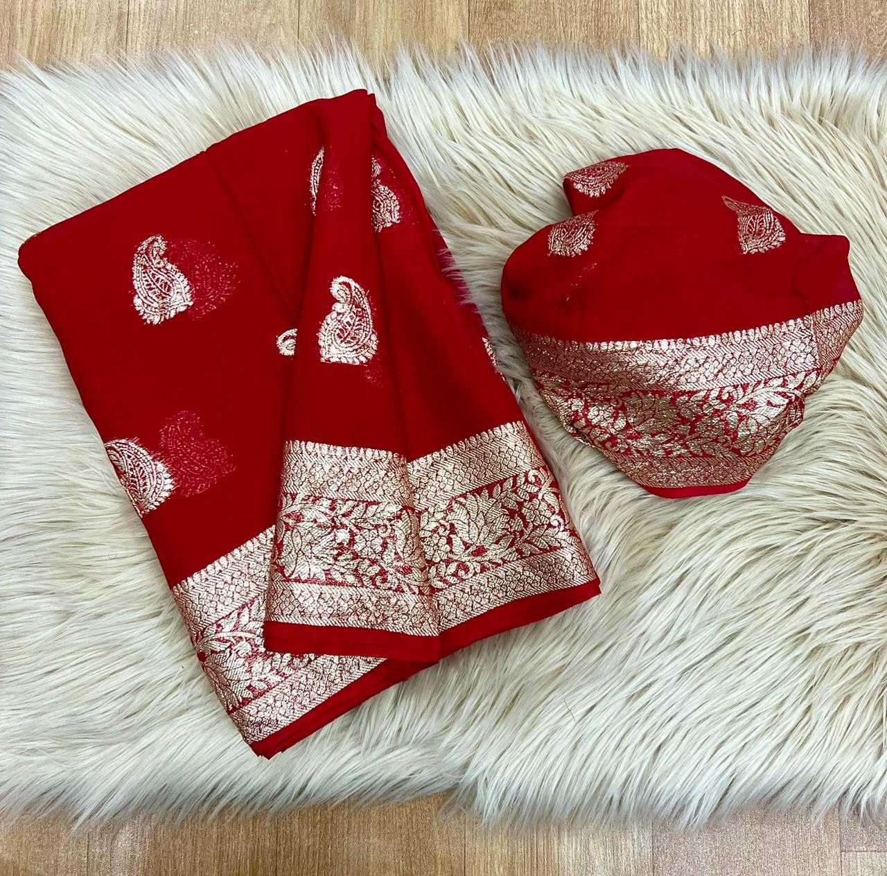 Ynf Pure Viscos KESH635 Aamani Sarees Wholesale Georgette Sarees Zari Border Sarees Viscose Saree Manufacturer- Kapda Export