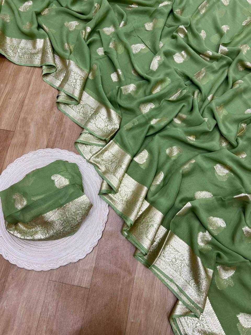 Ynf Pure Viscos KESH635 Aamani Sarees Wholesale Georgette Sarees Zari Border Sarees Viscose Saree Manufacturer- Kapda Export