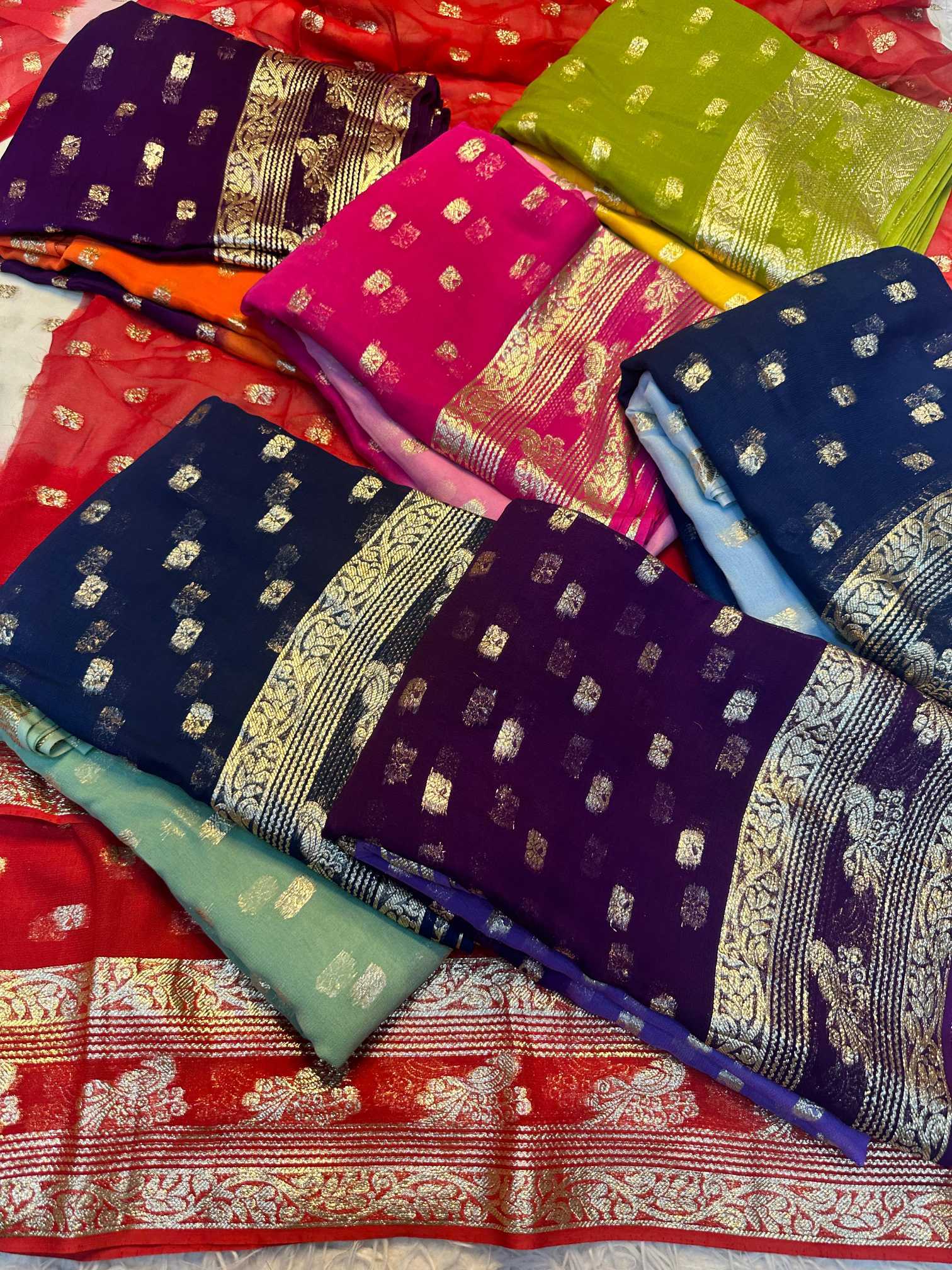 Ynf Pure Viscos KESH635 Soniya Sarees Wholesale Georgette Sarees Zari Border Sarees Viscose Saree Manufacturer- Kapda Export