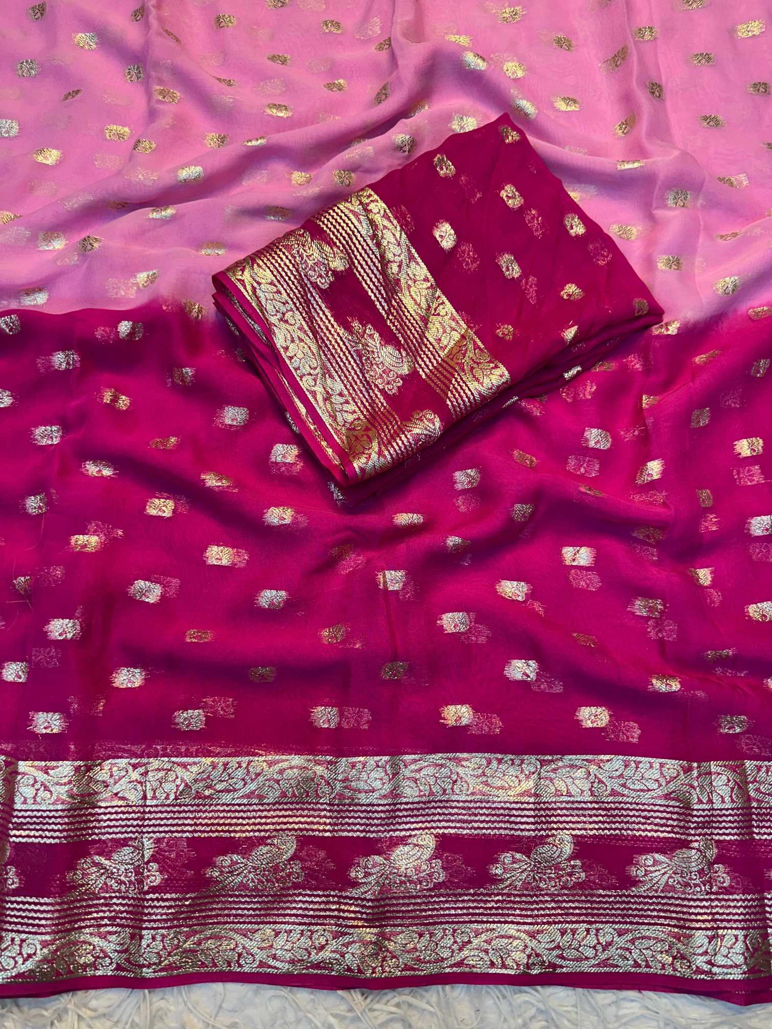 Ynf Pure Viscos KESH635 Soniya Sarees Wholesale Georgette Sarees Zari Border Sarees Viscose Saree Manufacturer- Kapda Export