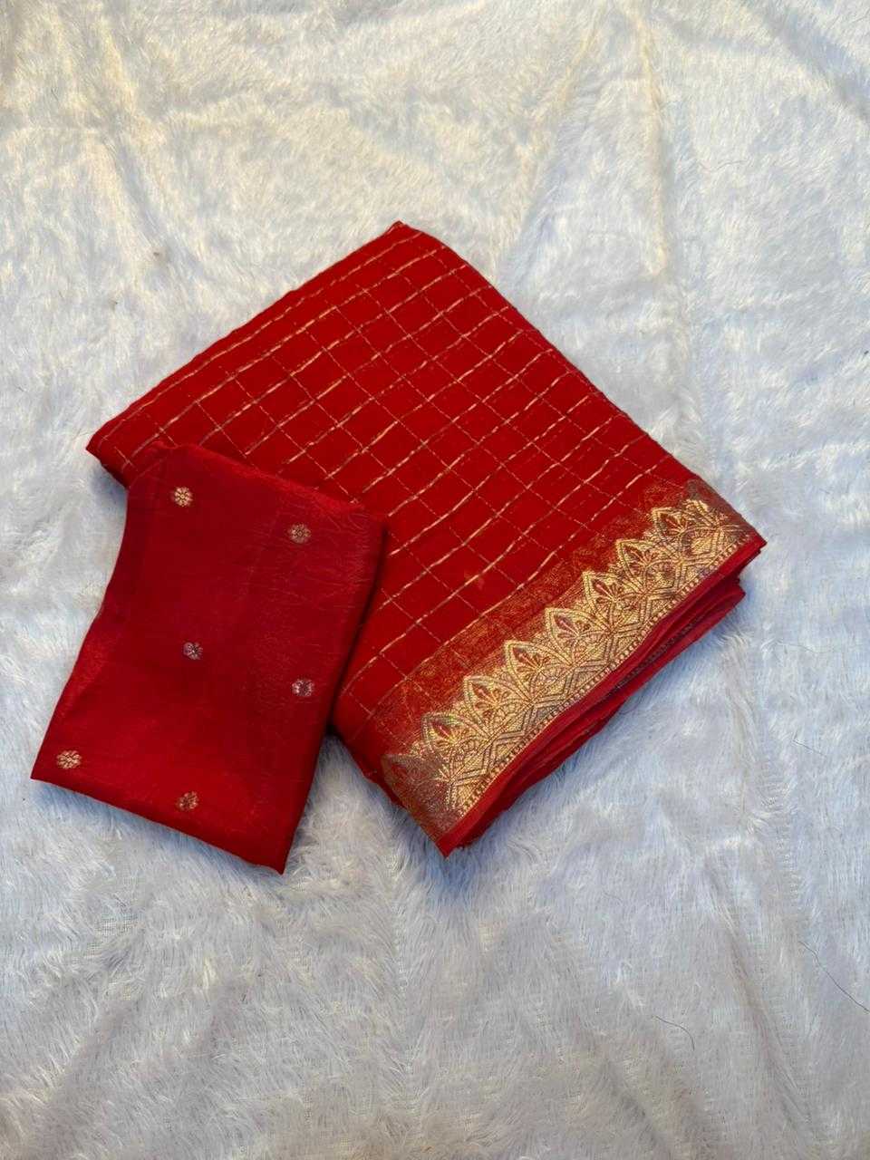 Ynf Pure Viscos KESH671 Chitra Sarees Wholesale Georgette Sarees Jacquard Saree Viscose Saree Manufacturer- Kapda Export