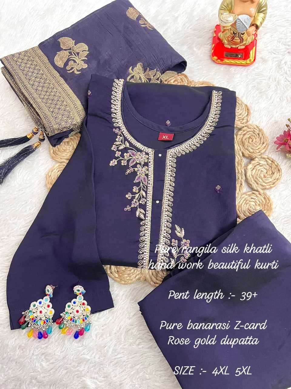 Ynf Rangoli Silk KESH594 Hadiya Kurti Plus Size Collections Wholesale Designer Kurtis Silk Kurtis Handloom Kurtis Manufacturer- Kapda Export