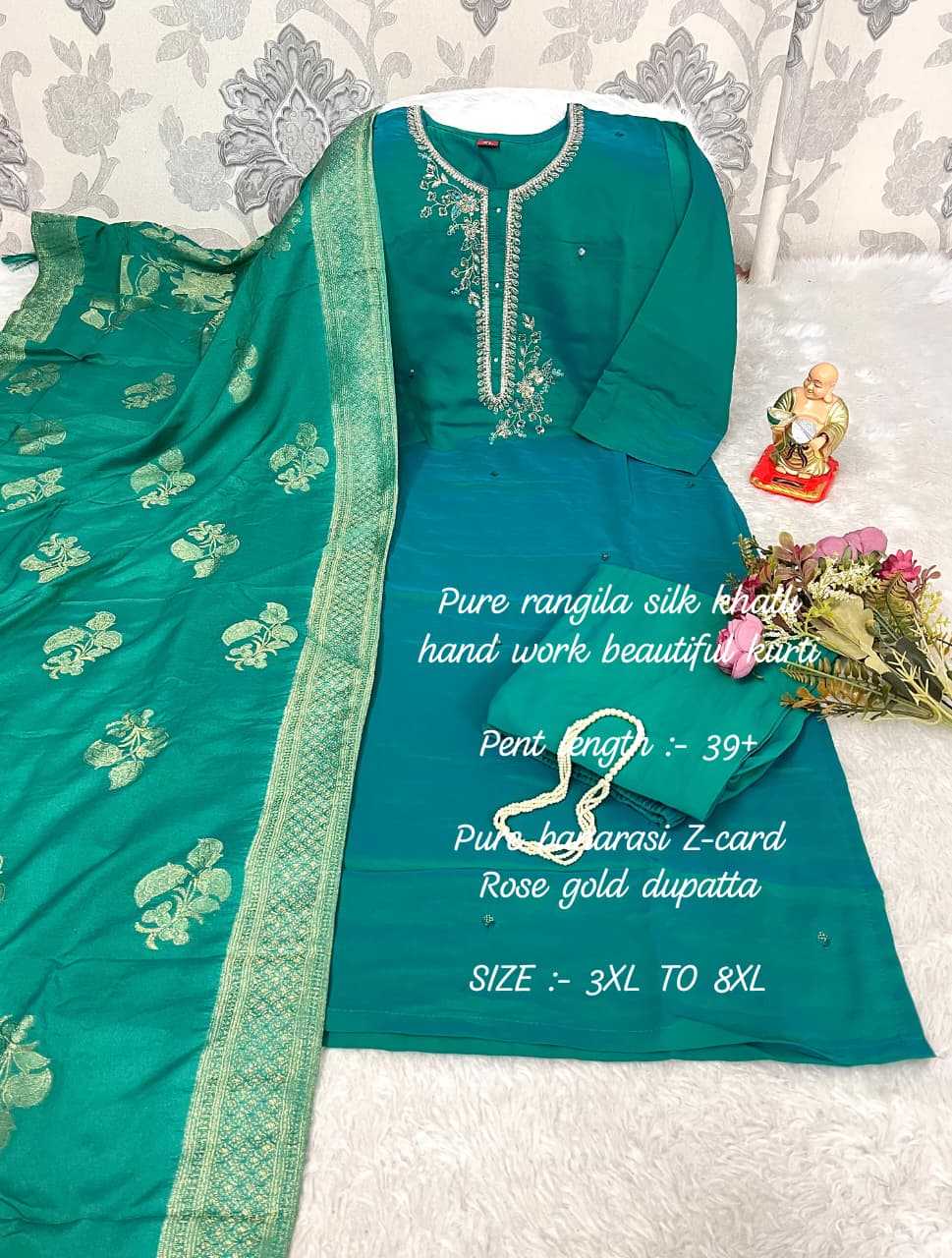 Ynf Rangoli Silk KESH594 Hadiya Kurti Plus Size Collections Wholesale Designer Kurtis Silk Kurtis Handloom Kurtis Manufacturer- Kapda Export