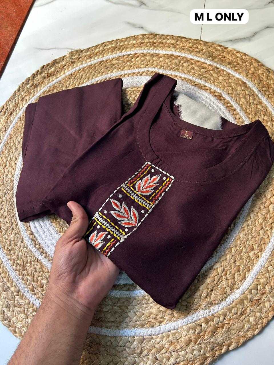 Ynf Rayon KESH720 Aashira Kurti Wholesale Designer Kurtis Rayon Kurtis Embroidered Kurtis Manufacturer- Kapda Export