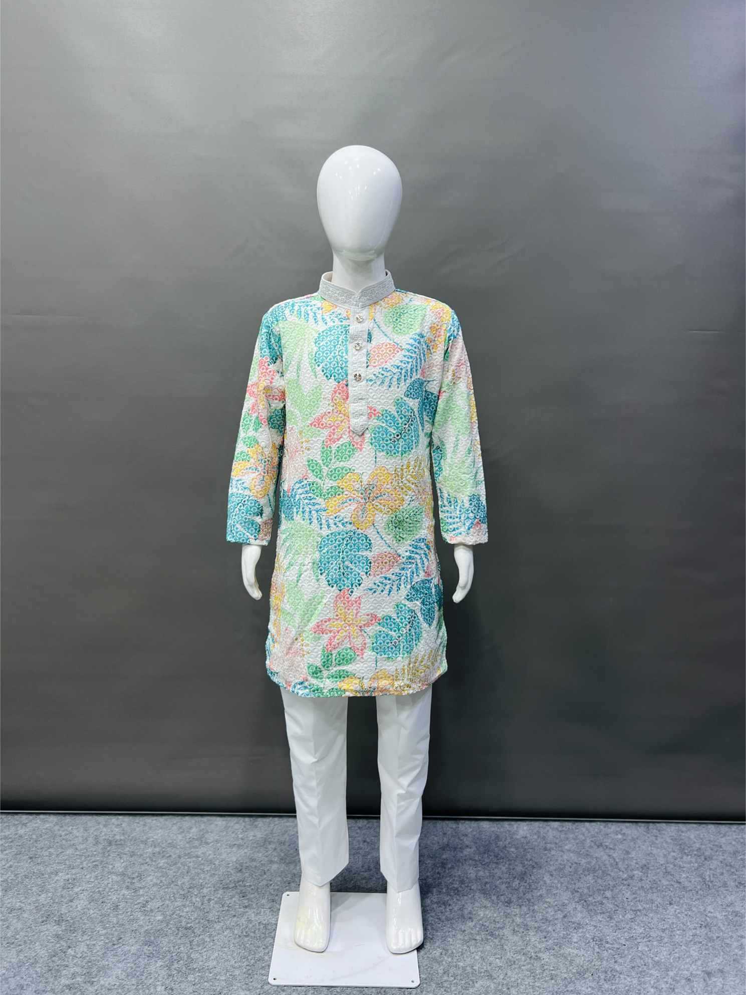 Ynf Reyon Cotton KESH747 TARA Mens Wear Wholesale Mens Kurta Pyjama Embroidered Kurta Pajama Designer Ethnic Set Manufacturer- Kapda Export