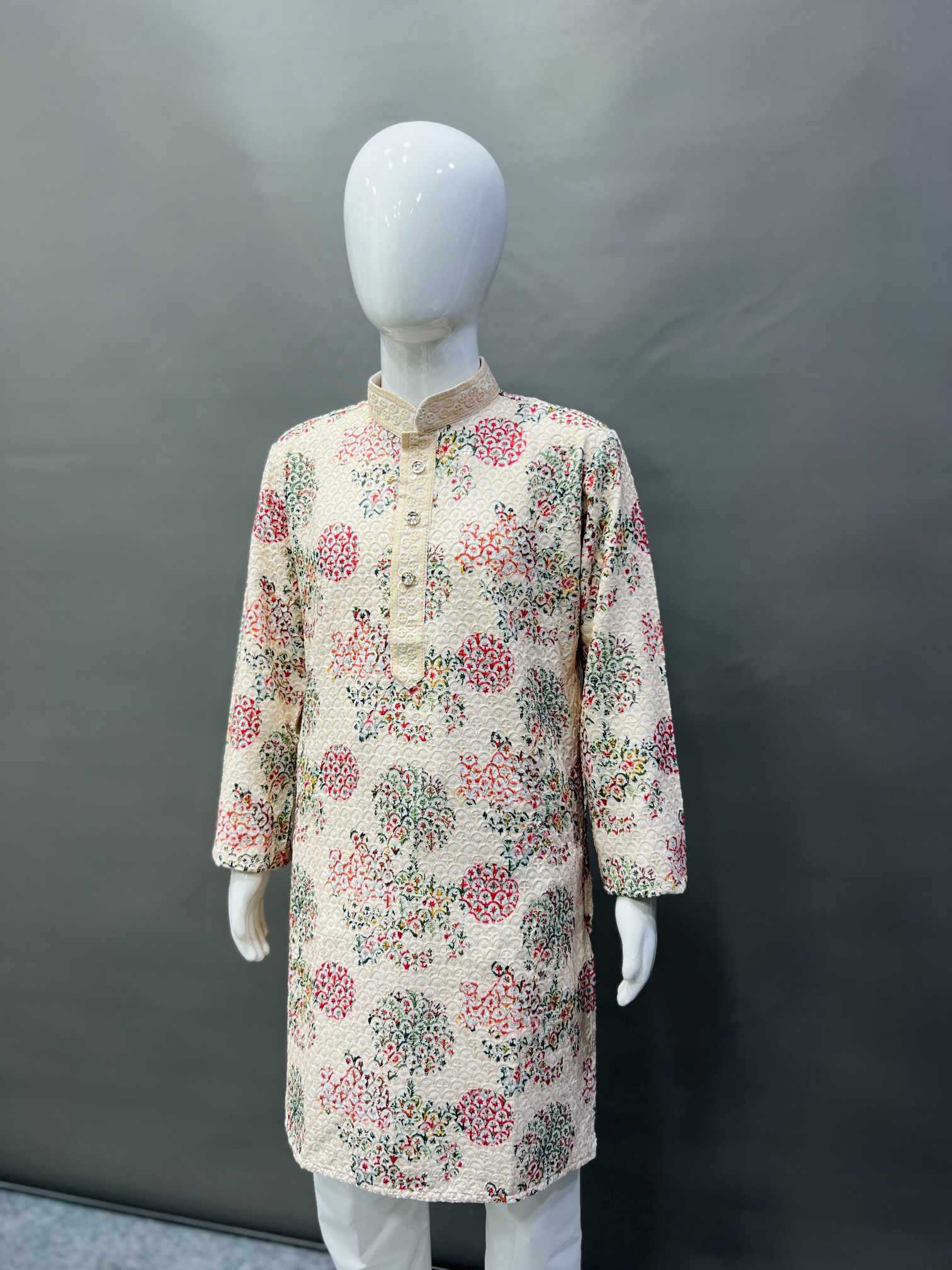 Ynf Reyon Cotton KESH747 TARA Mens Wear Wholesale Mens Kurta Pyjama Embroidered Kurta Pajama Designer Ethnic Set Manufacturer- Kapda Export