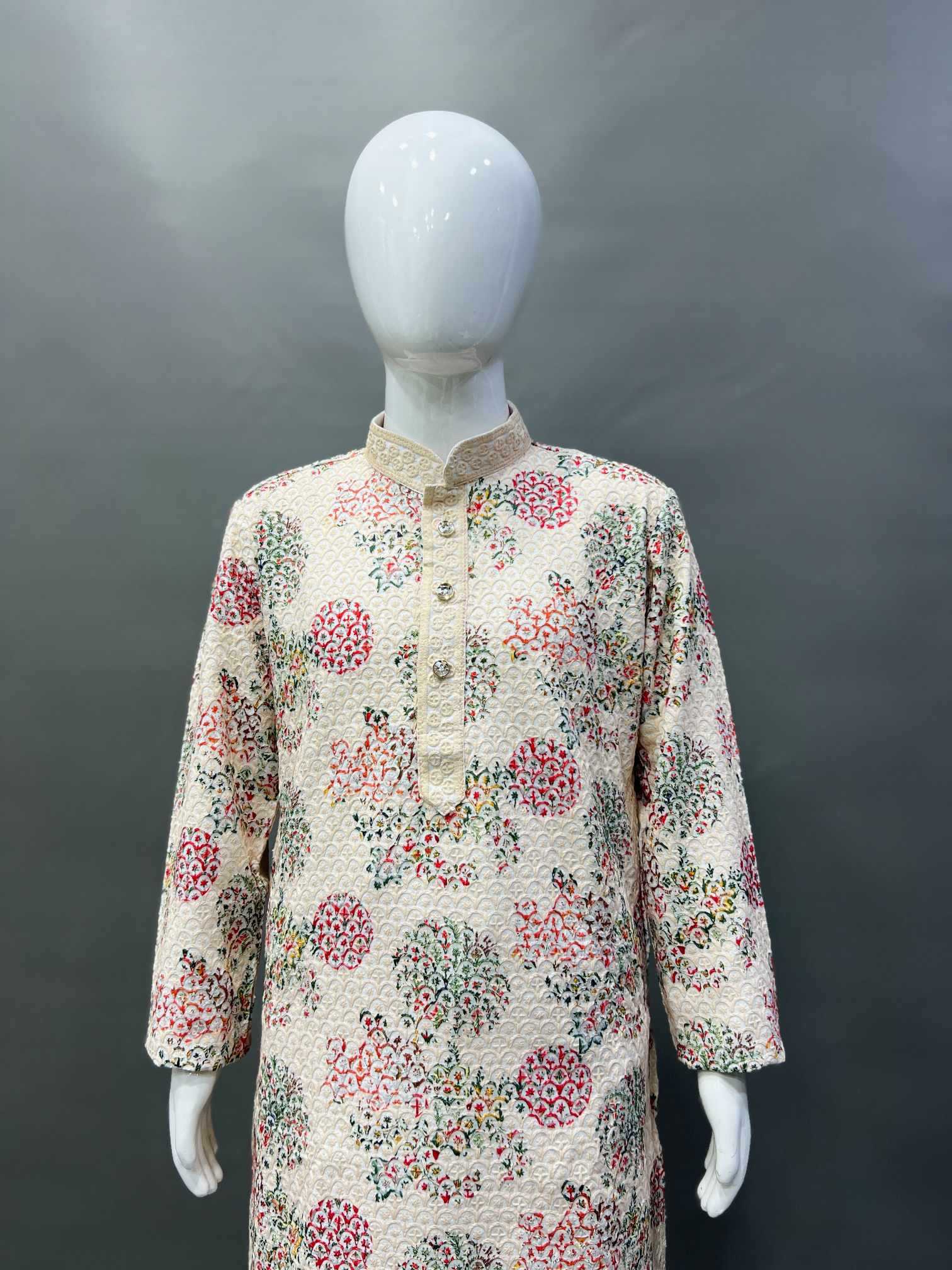 Ynf Reyon Cotton KESH747 TARA Mens Wear Wholesale Mens Kurta Pyjama Embroidered Kurta Pajama Designer Ethnic Set Manufacturer- Kapda Export