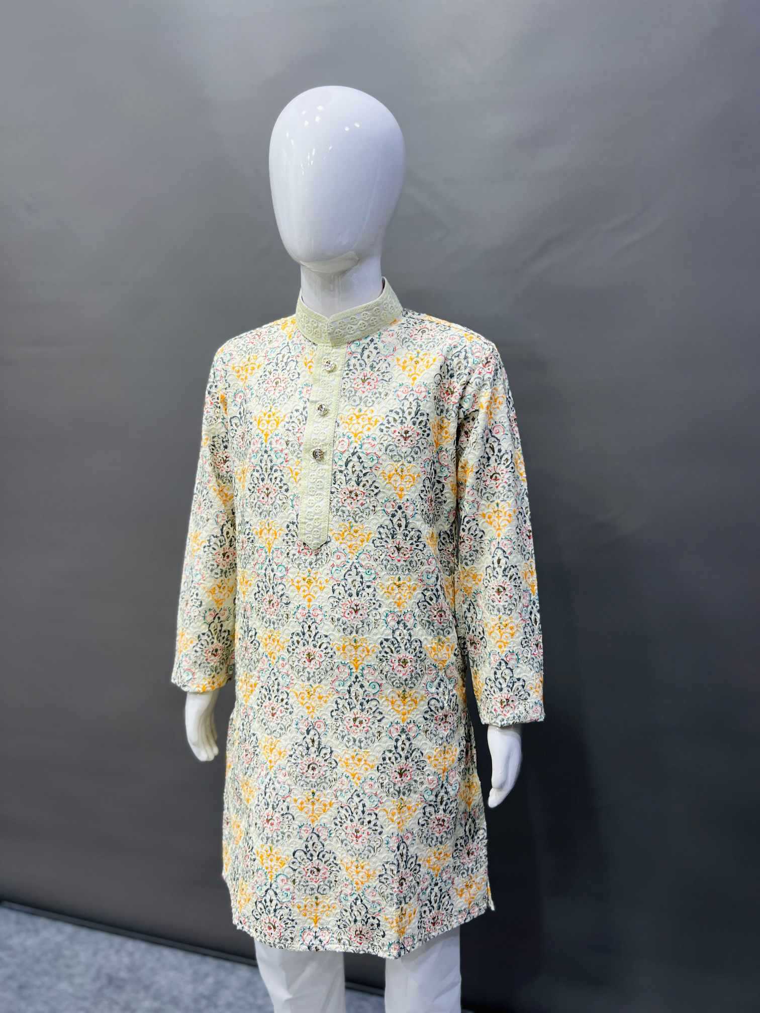 Ynf Reyon Cotton KESH747 TARA Mens Wear Wholesale Mens Kurta Pyjama Embroidered Kurta Pajama Designer Ethnic Set Manufacturer- Kapda Export