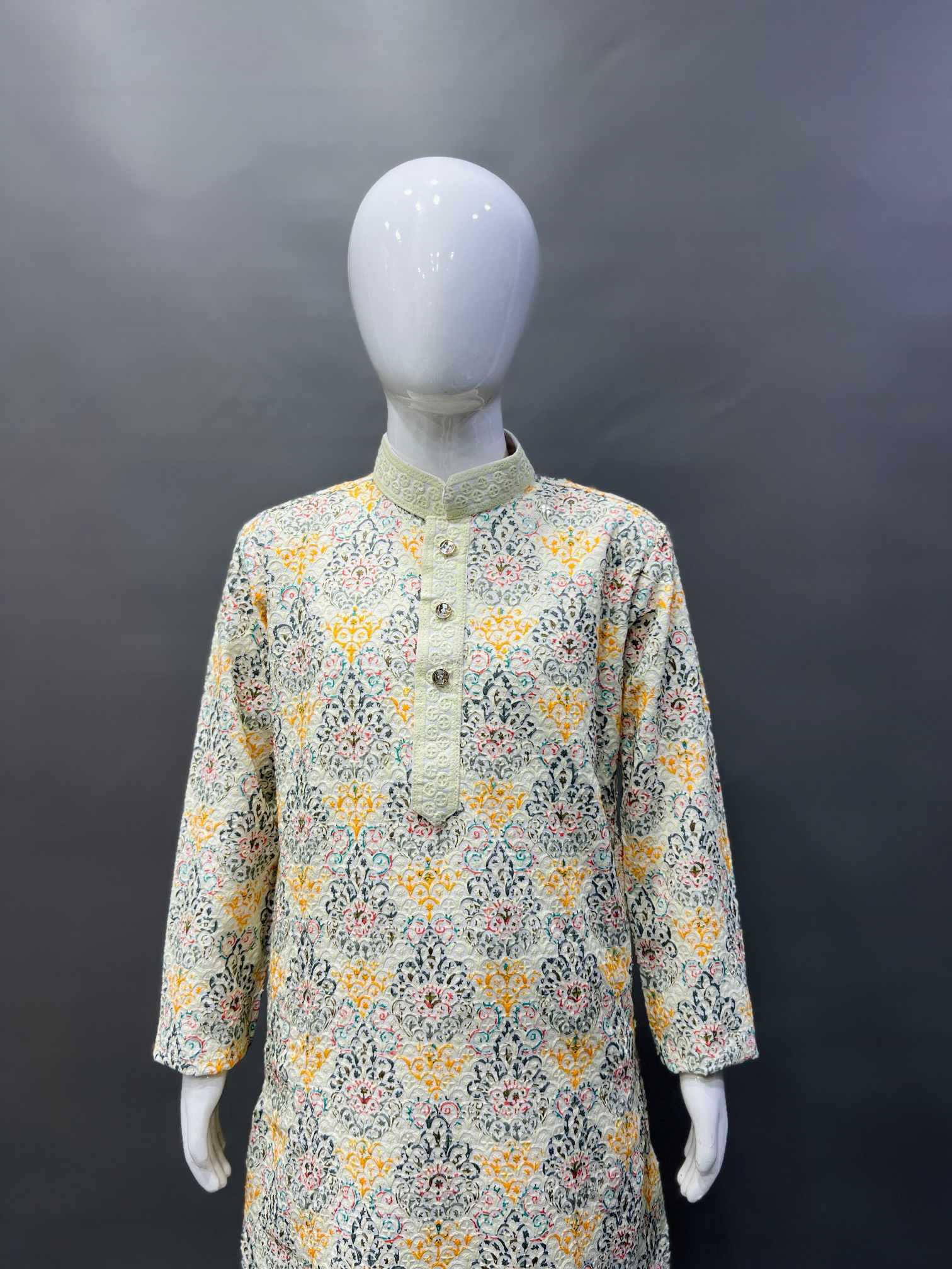 Ynf Reyon Cotton KESH747 TARA Mens Wear Wholesale Mens Kurta Pyjama Embroidered Kurta Pajama Designer Ethnic Set Manufacturer- Kapda Export