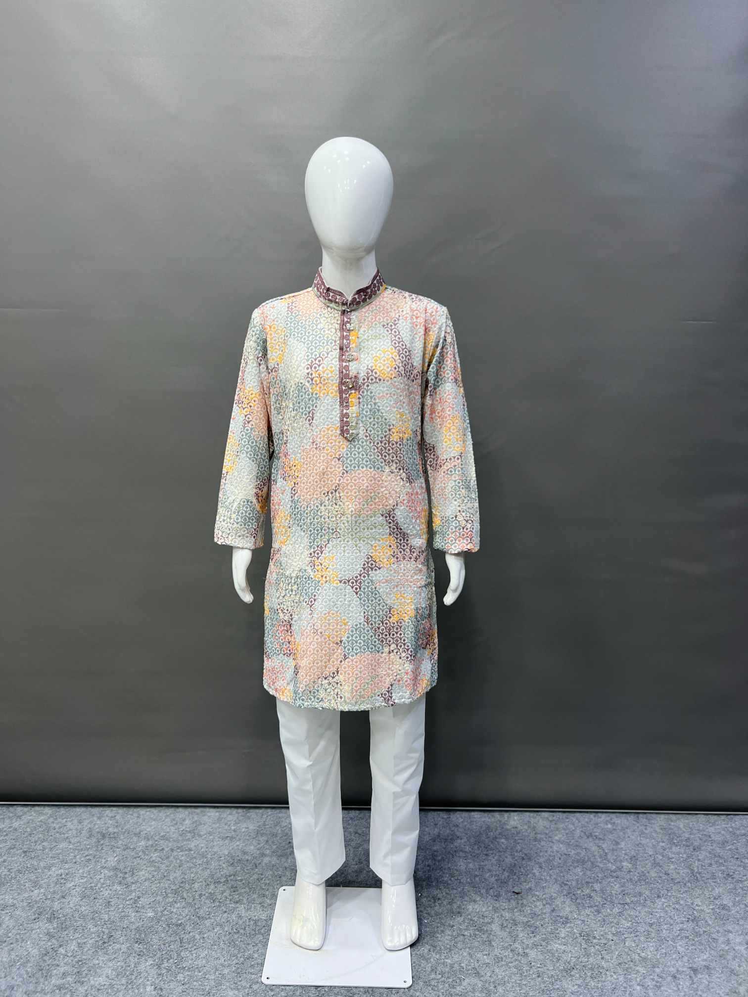 Ynf Reyon Cotton KESH747 TARA Mens Wear Wholesale Mens Kurta Pyjama Embroidered Kurta Pajama Designer Ethnic Set Manufacturer- Kapda Export