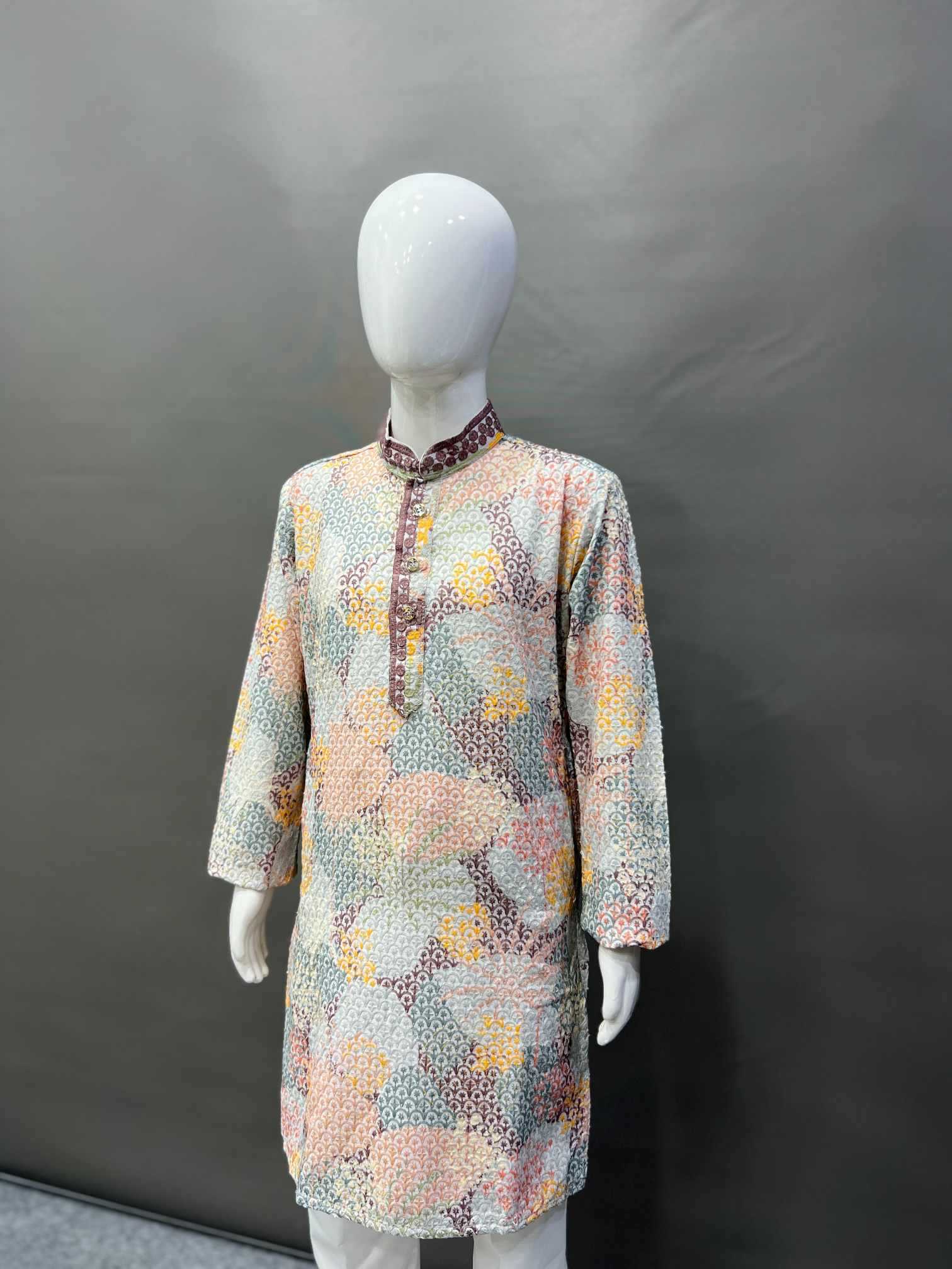 Ynf Reyon Cotton KESH747 TARA Mens Wear Wholesale Mens Kurta Pyjama Embroidered Kurta Pajama Designer Ethnic Set Manufacturer- Kapda Export