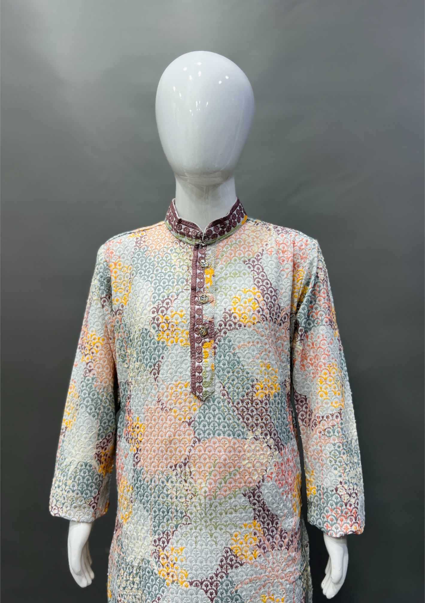 Ynf Reyon Cotton KESH747 TARA Mens Wear Wholesale Mens Kurta Pyjama Embroidered Kurta Pajama Designer Ethnic Set Manufacturer- Kapda Export