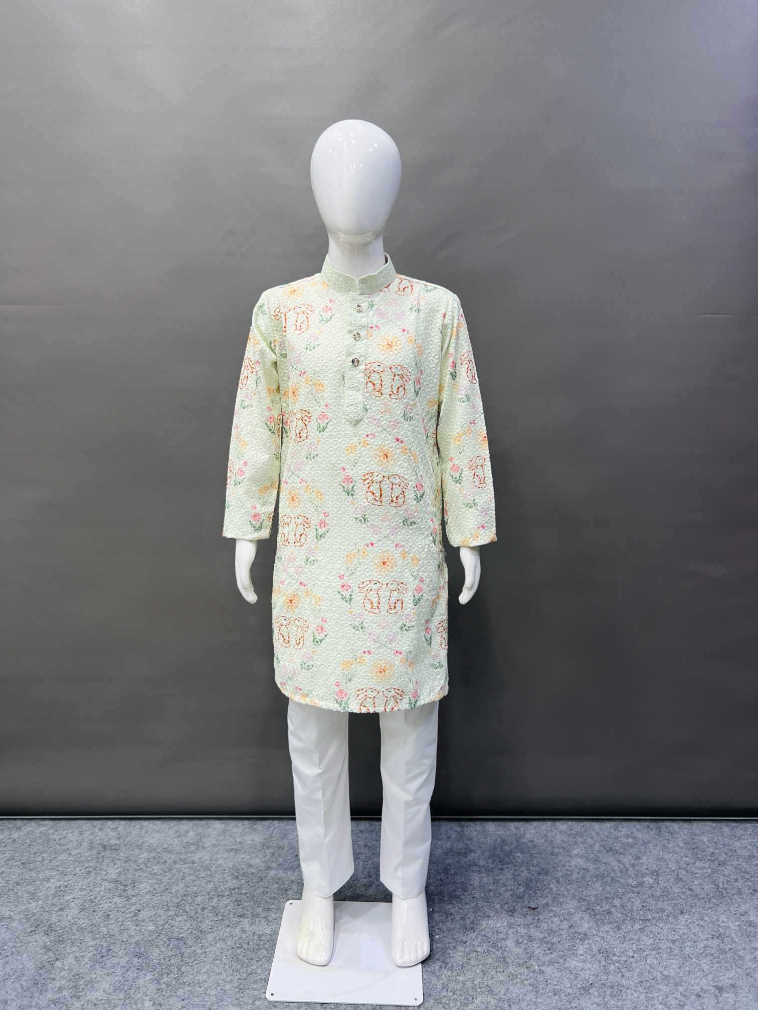 Ynf Reyon Cotton KESH747 TARA Mens Wear Wholesale Mens Kurta Pyjama Embroidered Kurta Pajama Designer Ethnic Set Manufacturer- Kapda Export