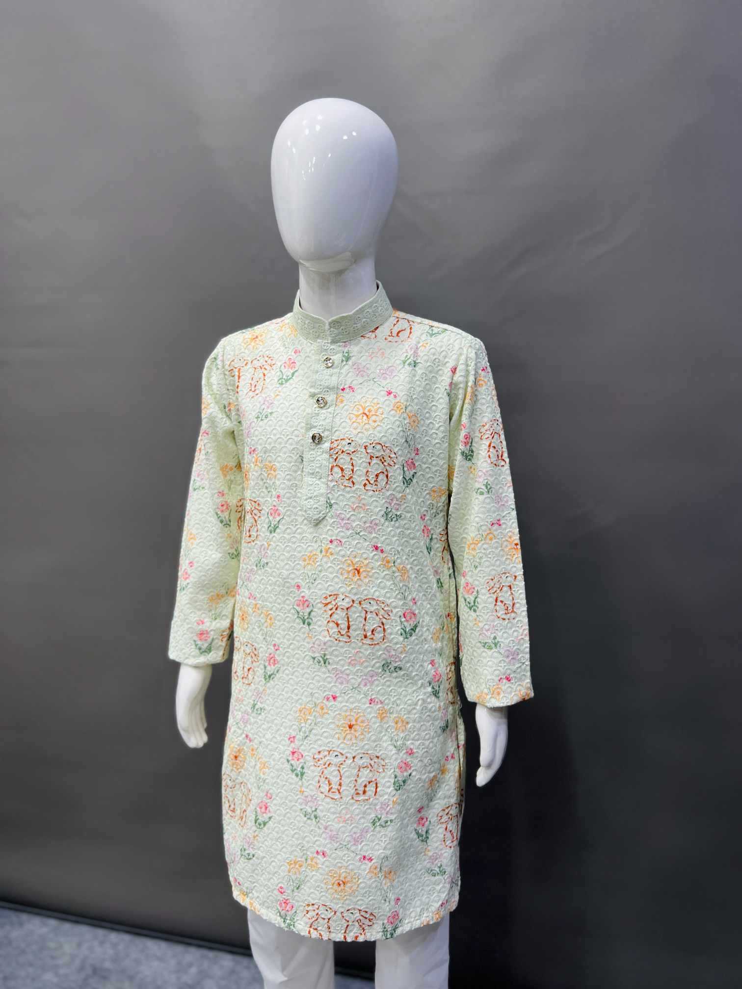 Ynf Reyon Cotton KESH747 TARA Mens Wear Wholesale Mens Kurta Pyjama Embroidered Kurta Pajama Designer Ethnic Set Manufacturer- Kapda Export