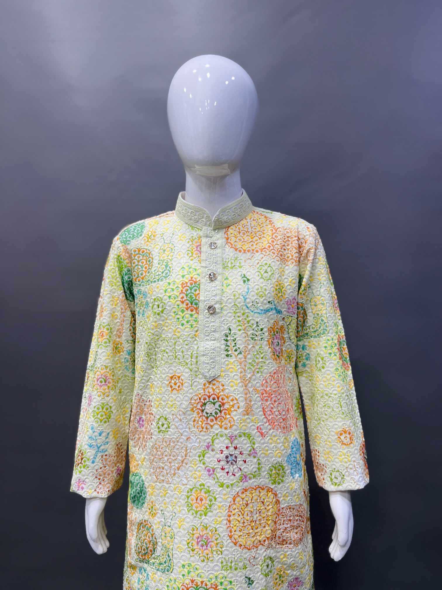 Ynf Reyon Cotton KESH747 TARA Mens Wear Wholesale Mens Kurta Pyjama Embroidered Kurta Pajama Designer Ethnic Set Manufacturer- Kapda Export