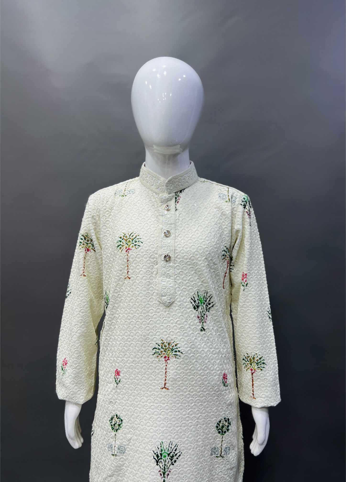 Ynf Reyon Cotton KESH747 TARA Mens Wear Wholesale Mens Kurta Pyjama Embroidered Kurta Pajama Designer Ethnic Set Manufacturer- Kapda Export