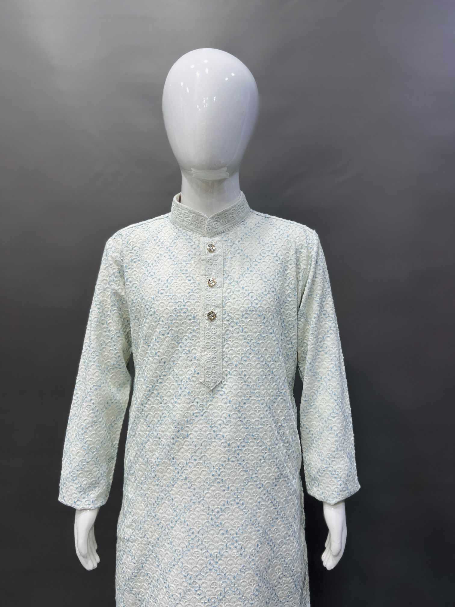 Ynf Reyon Cotton KESH747 TARA Mens Wear Wholesale Mens Kurta Pyjama Embroidered Kurta Pajama Designer Ethnic Set Manufacturer- Kapda Export