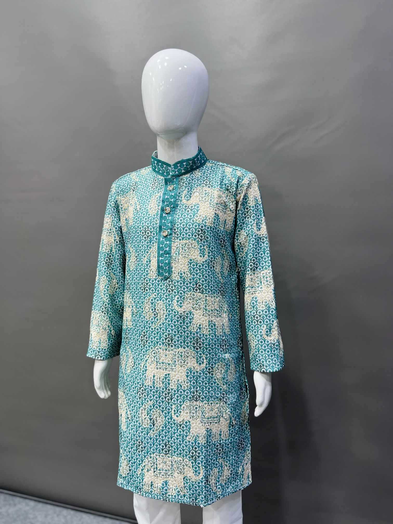 Ynf Reyon Cotton KESH747 TARA Mens Wear Wholesale Mens Kurta Pyjama Embroidered Kurta Pajama Designer Ethnic Set Manufacturer- Kapda Export